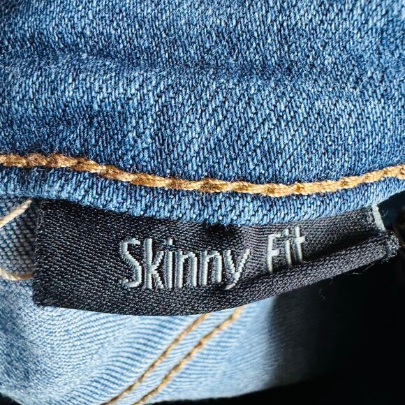 Vervet by Flying Monkey High Rise Skinny Fit Cotton Denim Blue Jeans VT106 Sz 24 - Picture 5 of 10